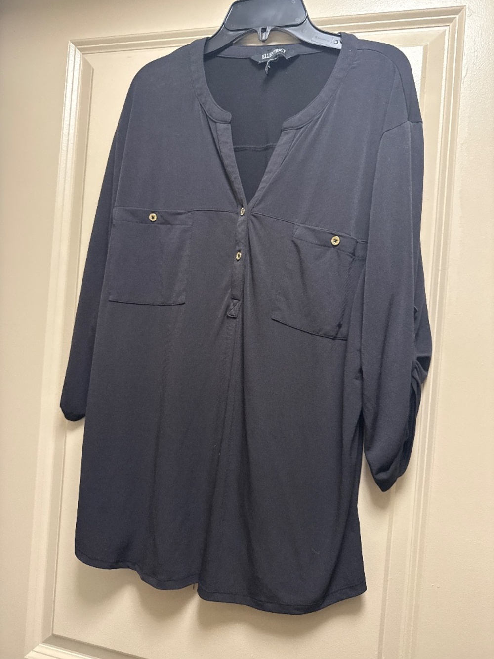 Ellen Tracy black blouse